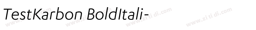 TestKarbon BoldItali字体转换 TestKarbon BoldItali字体转换